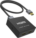 Splitter HDMI 4K 1x2 con 2 salidas simultáneas